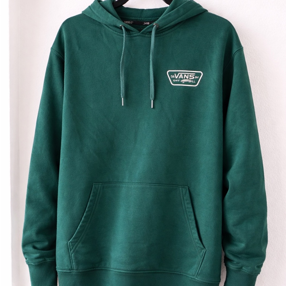 Vans Deep Green Pullover Hoodie with Logo